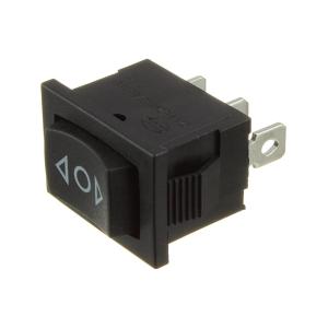 Выключатель 15Х20 3 контакта, 3 положения черный, возвратный, стрелки