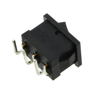 Выключатель 15Х20 3 контакта, 3 положения, черный, загнутые контакты 