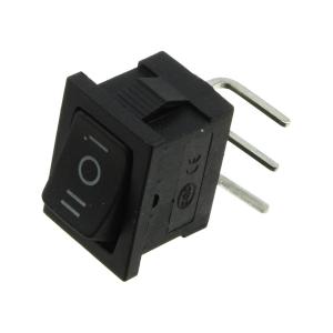 Выключатель 15Х20 3 контакта, 3 положения, черный, загнутые контакты 