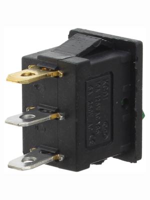 Выключатель 15Х20 3конт 2ПОЛ зеленый подсветка KCD1-B2101N11GB