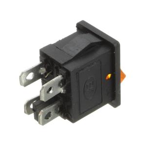 Выключатель 15Х20 4конт 2положения желтый KCD1-104BN0111YKA