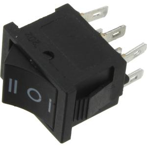 Выключатель 15Х20 черный, 6 контактов, 3 положения