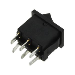 Выключатель 15Х20 черный, 6 контактов, 3 положения