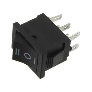 Выключатель 15Х20 черный, 6 контактов, 3 положения