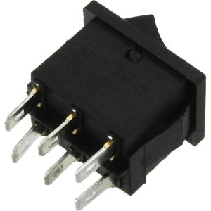 Выключатель 15Х20 черный, 6 контактов, 3 положения