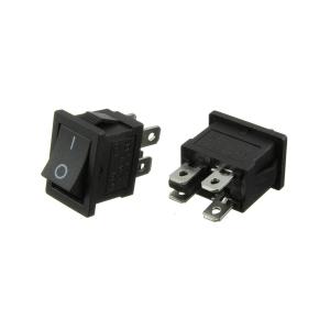 Выключатель 15Х20 мм 4 контакта 2 положения черный 