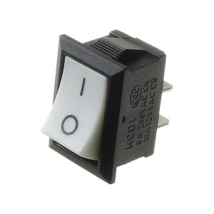 Выключатель 15x20 6А 250В Ruichi KCD1-101-C3-W/2P ON-OFF белый