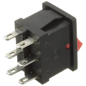 Выключатель 15x21 6А 250В ON-OFF-ON RWB-210 красный