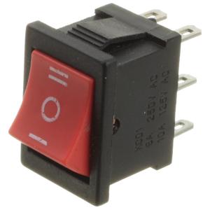 Выключатель 15x21 6А 250В ON-OFF-ON RWB-210 красный