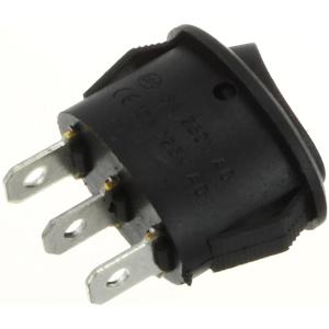 Выключатель 17*25 овал 3конт 3ПОЛ черный