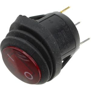 Выключатель 18мм красный 3 контакта, 2 положения, влагозащищенный, 220V