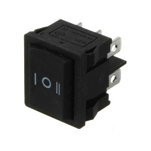 Выключатель 25*20 черный 3-ПОЛ 6КОНТ