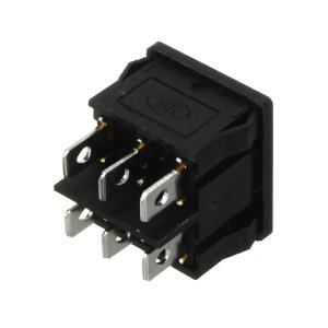 Выключатель 25*20 черный 3-ПОЛ 6КОНТ