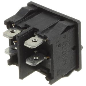 Выключатель 25*20 черный 4 контакта возвратный