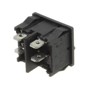 Выключатель 25*20 черный 4 контакта возвратный