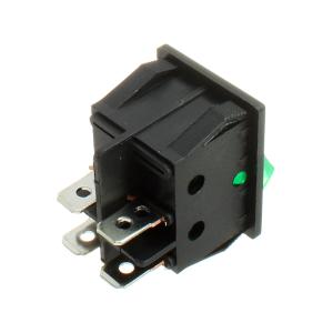 Выключатель 25*30 4 контакта KCD4-201A 30А 250В AC зеленый