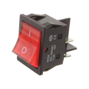 Выключатель 25*30 красный 4 контакта, 2 положения, 25А