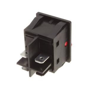 Выключатель 25*30 красный 4 контакта, 2 положения, 25А