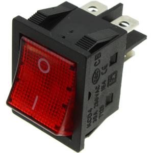 Выключатель 25*30 красный 4 контакта, 2 положения, 30А