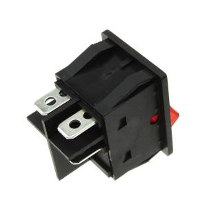 Выключатель 25*30 красный 4 контакта, 2 положения, 30А