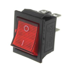 Выключатель 25*30 красный 4контакта 2положения