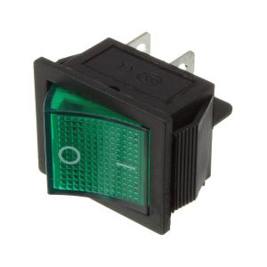 Выключатель 25*30 зеленый 4 контакта 2 положения