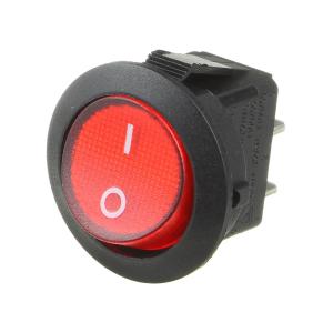 Выключатель d23мм 2 контакта ON-OFF Soken RK2-13 1X1 B/R"0-" красный