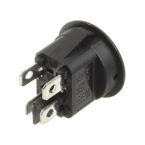 Выключатель d23мм 4 контакта ON-OFF WR-3107Bk 4P черный