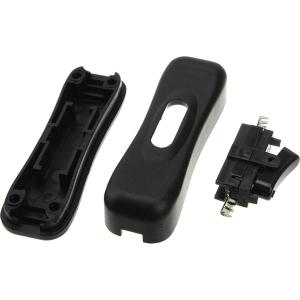 Выключатель сетевой для БРА 19*19*60мм, проходной, черный