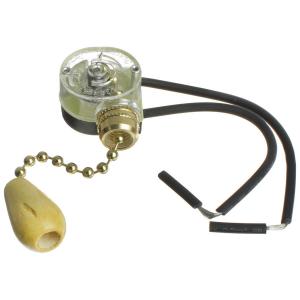 Выключатель сетевой для БРА провод, цепочка gold, деревянный наконечник