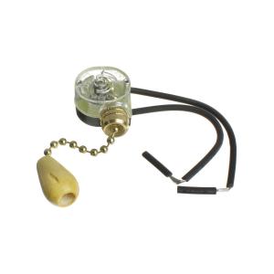 Выключатель сетевой для БРА провод, цепочка gold, деревянный наконечник