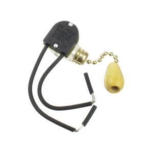 Выключатель сетевой для БРА провод, цепочка gold, деревянный наконечник