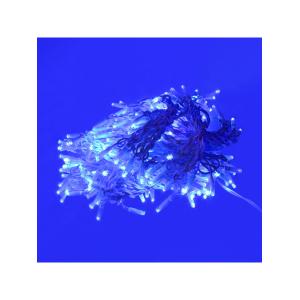 Занавес 240 LED мерцание, 3х2м. Соединяемый. Синий свет. Провод белый