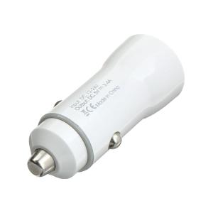 Зарядное устройство авто выход USB(G)/Type-C(G) 5В 3.4А, белое