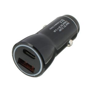 Зарядное устройство авто выход USB(G)/Type-C(G) 5В 3.4А, черное