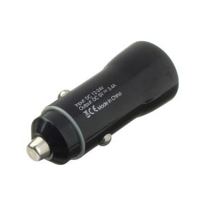 Зарядное устройство авто выход USB(G)/Type-C(G) 5В 3.4А, черное