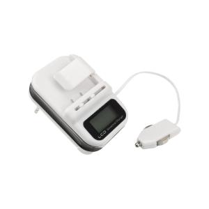 Зарядное устройство универсальное для ACC LCD 220/прикуриватель USB(G) (лягушка)