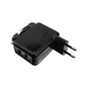 Зарядное устройство вход 220В/12В прикурив выход 2USB(G) 5В 2А Gembird черный