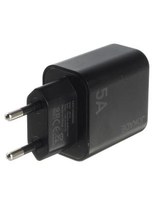 Зарядное устройство вход 220В/выход 2USB(G) 5А шнур Usb- Type C JB133 Jokade, черное
