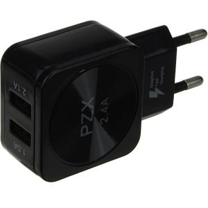 Зарядное устройство вход 220В/выход 2USB(G) 5В 2.4А PZX