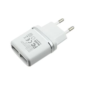 Зарядное устройство вход 220В/выход 2USB(G) 5В 2,4А Hoco С12