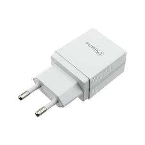 Зарядное устройство вход 220В/выход 2USB(G) 5В 2А Fumiko