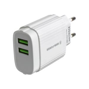 Зарядное устройство вход 220В/выход 2USB(G) 5В 3А 