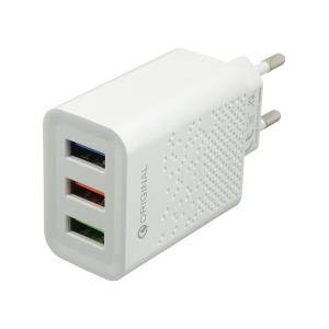 Зарядное устройство вход 220В/выход 3USB(G) 5В 2.4А