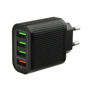 Зарядное устройство вход 220В/выход 4USB(G) 5В 3,1А; 9В 2,4А; 12В 1,5А