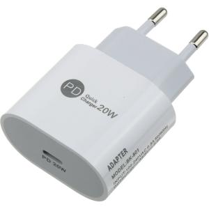 Зарядное устройство вход 220В/выход Type C(G) 5В 3А, 9В 2.2A, 12В 1.6A