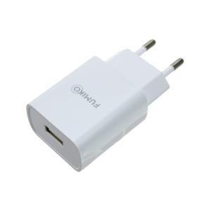 Зарядное устройство вход 220В/выход USB(G) 5В 2,1А Fumiko, белое FCH07-01