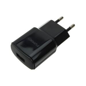 Зарядное устройство вход 220В/выход USB(G) 5В 2,1А Fumiko, черное FCH10-02