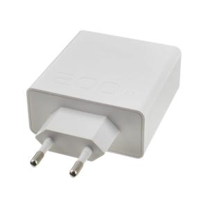 Зарядное устройство вход 220В/выход USB(G), Type C(G) 10А PD200W шнур Usb- Type C