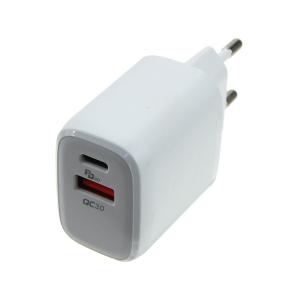Зарядное устройство вход 220В/выход USB(G), Type C(G) 3А 20W PD